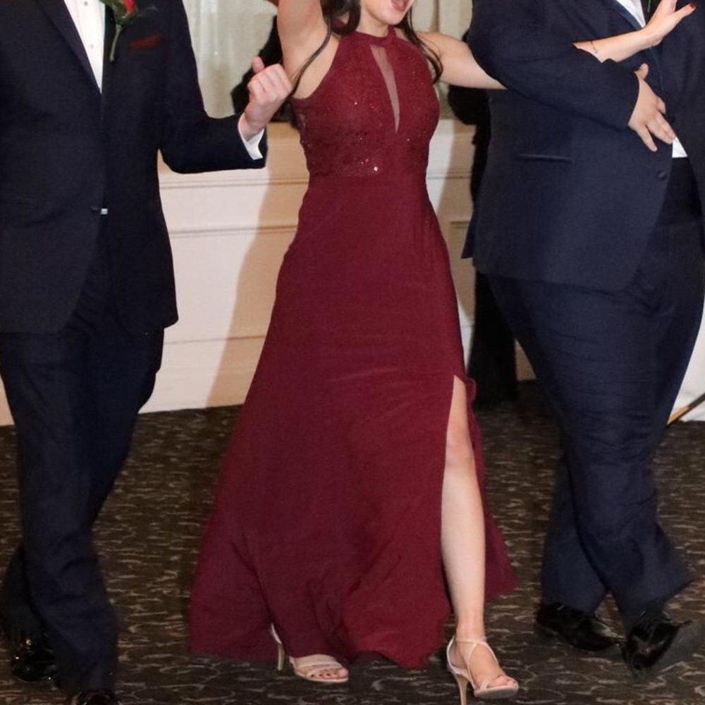 Burgundy formal dress!
